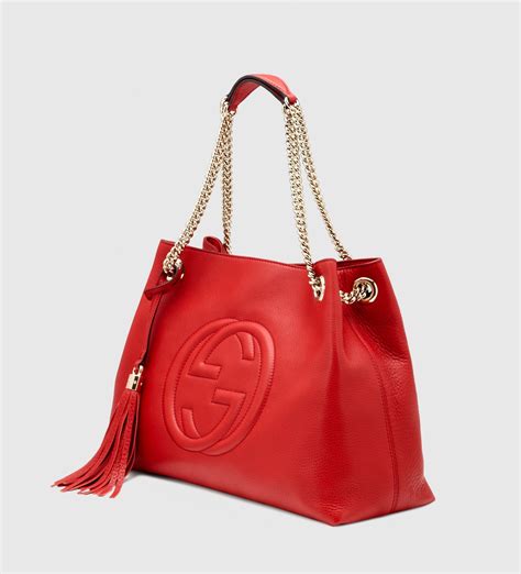 gucci soho boston bag red|gucci red soho shoulder bag.